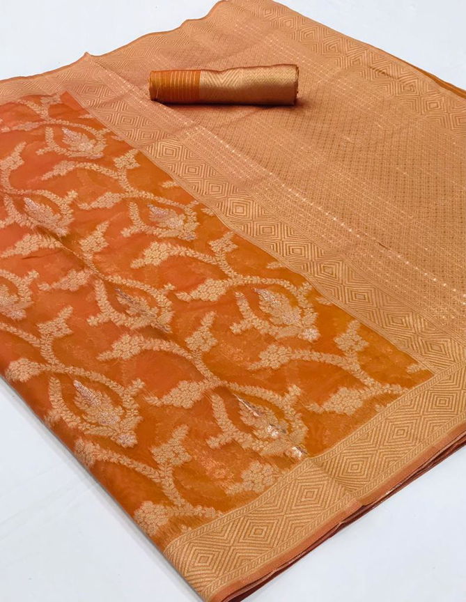 Keesha Organza By Rajtex Two Tone Handloom Weaving Saree Orders In India 